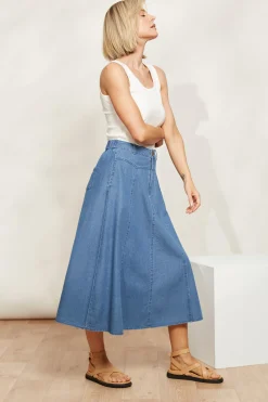 Playa Midi Skirt - Denim