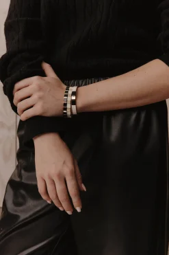 Santani Cuff - Ecru/Black