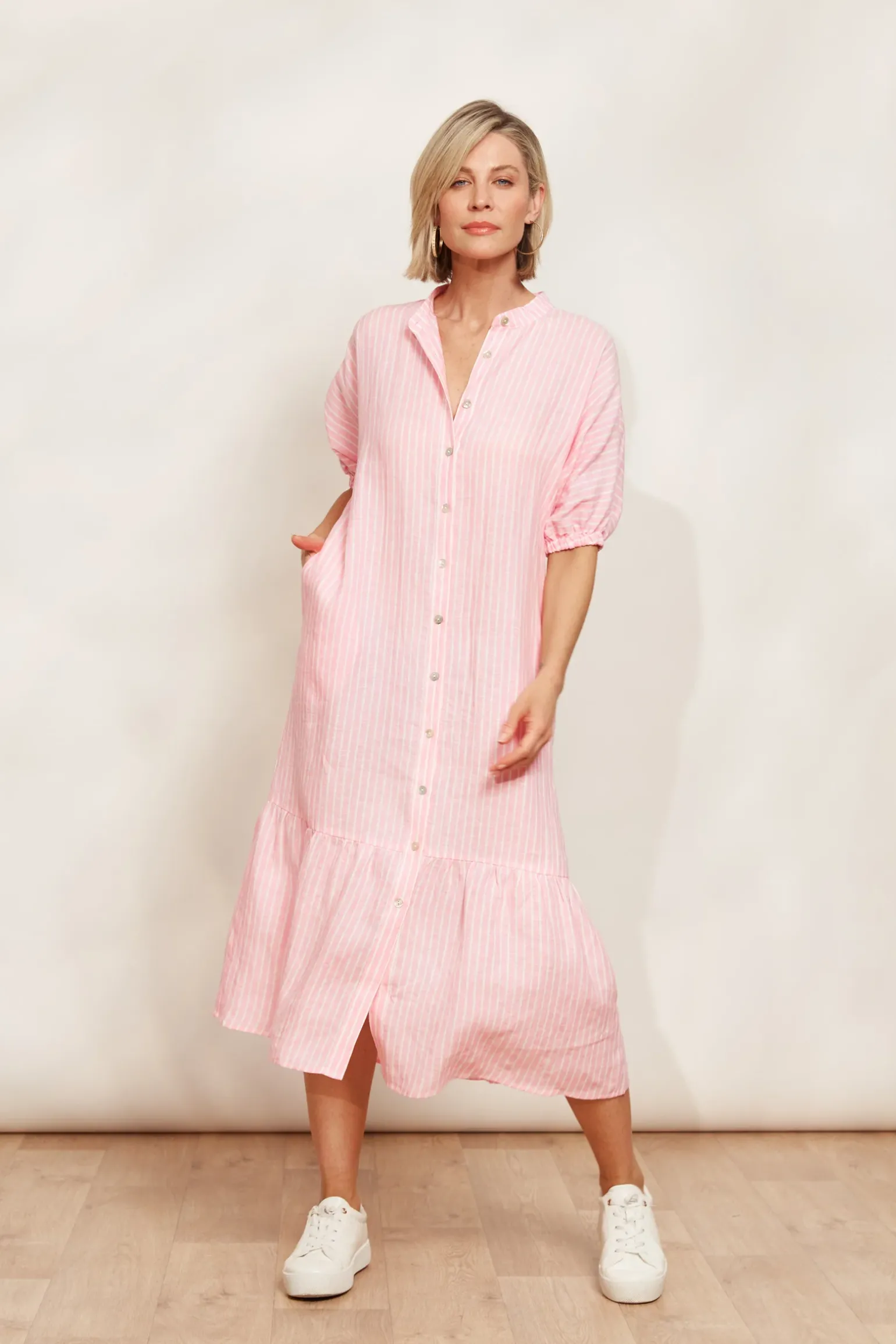 Sojourn Stripe Dress - Cameo