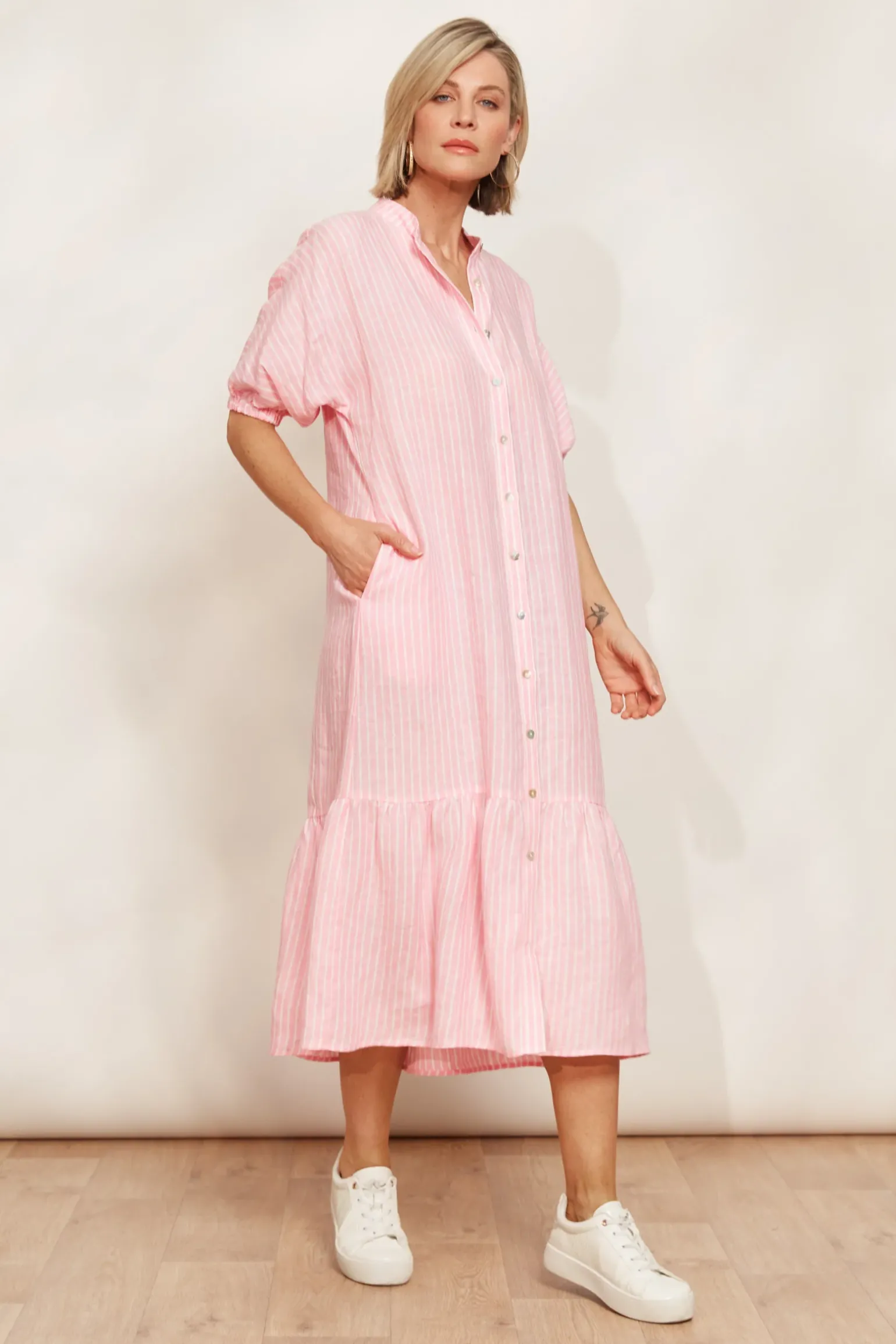 Sojourn Stripe Dress - Cameo