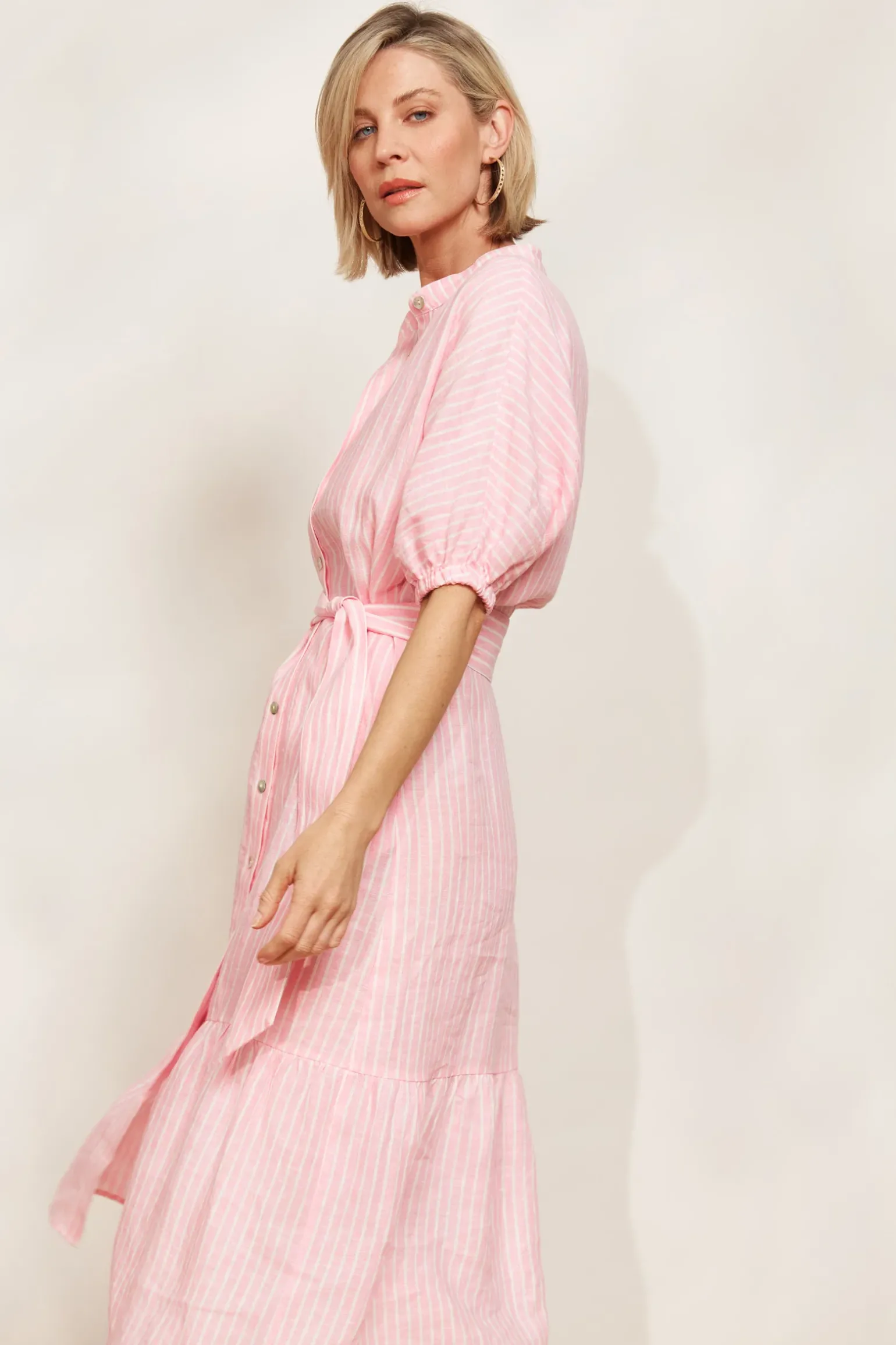 Sojourn Stripe Dress - Cameo
