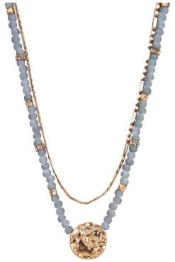 Solace Necklace - Gold/Grey