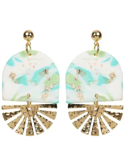Solstice Mint Earring - Fan
