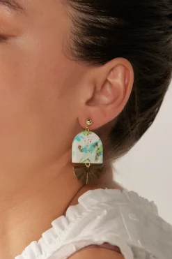 Solstice Mint Earring - Fan