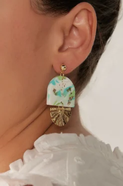 Solstice Mint Earring - Fan