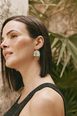 Solstice Mint Earring - Fan