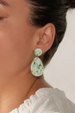 Solstice Mint Earring - Teardrop