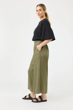 Studio Crop Pant - Khaki