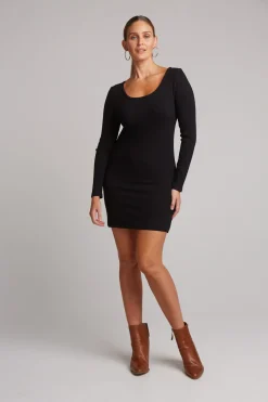 Studio Jersey Mini Dress - Ebony