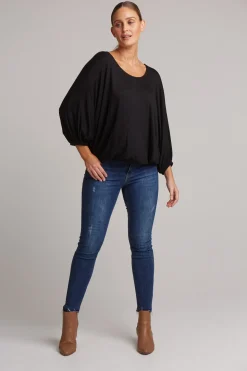 Studio Jersey Relaxed Top - Ebony