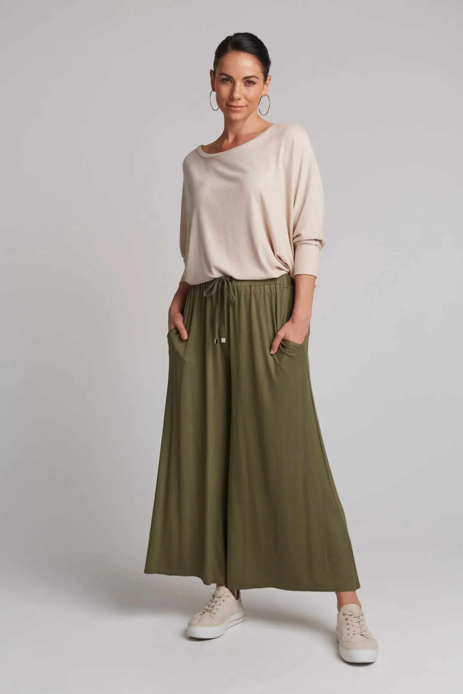 Studio Jersey Tie Pant - Fern