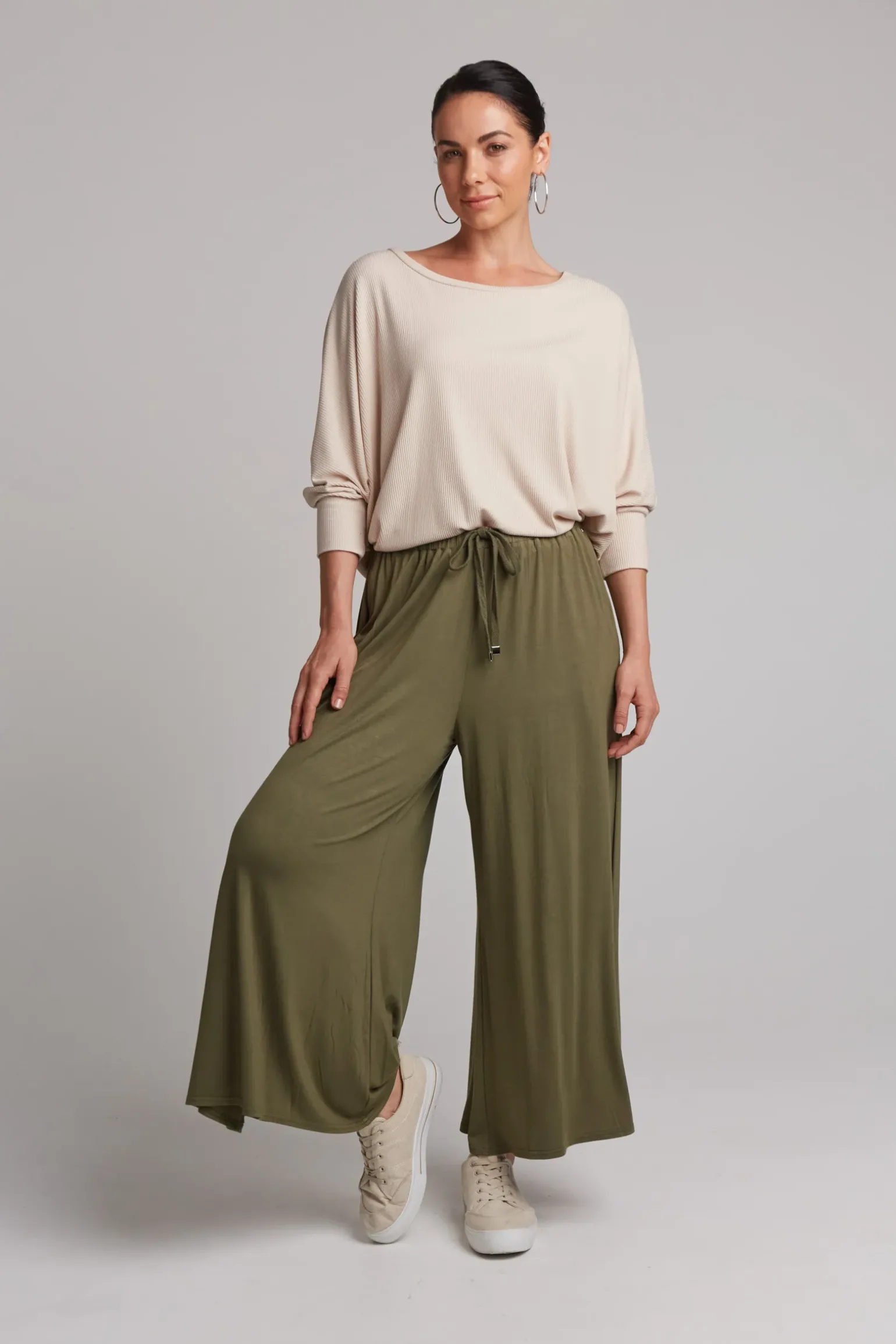 Studio Jersey Tie Pant - Fern