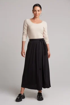 Studio Jersey Tie Skirt - Ebony