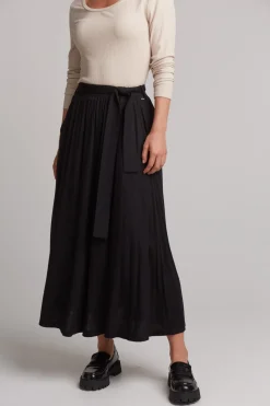 Studio Jersey Tie Skirt - Ebony