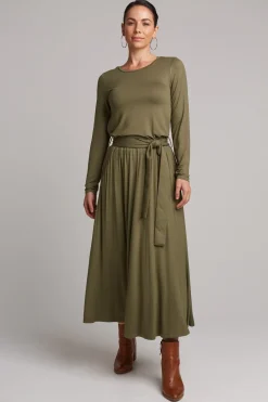 Studio Jersey Tie Skirt - Fern
