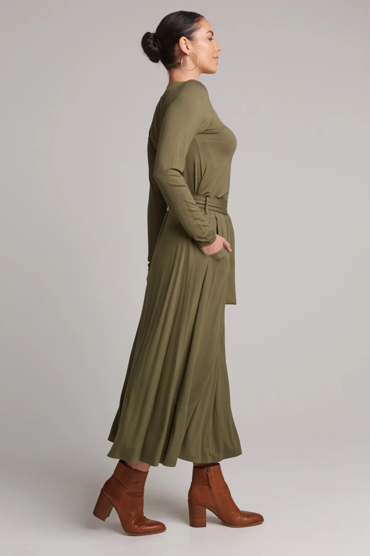 Studio Jersey Tie Skirt - Fern