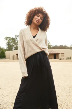 Studio Jersey Tie Skirt - Ebony