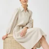 Studio Midi Shirt Dress - Tusk