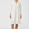 Studio Midi Shirt Dress - Salt