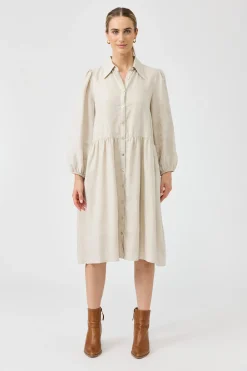 Studio Midi Shirt Dress - Tusk