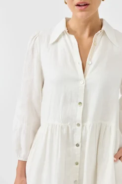 Studio Midi Shirt Dress - Salt