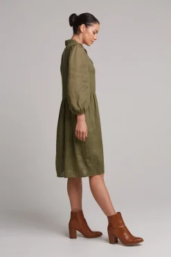 Studio Midi Shirt Dress - Khaki