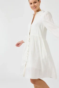 Studio Midi Shirt Dress - Salt