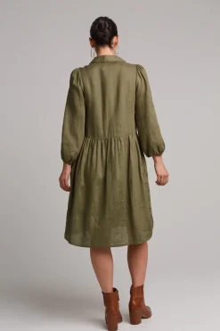 Studio Midi Shirt Dress - Khaki