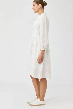 Studio Midi Shirt Dress - Salt
