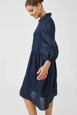 Studio Midi Shirt Dress - Navy