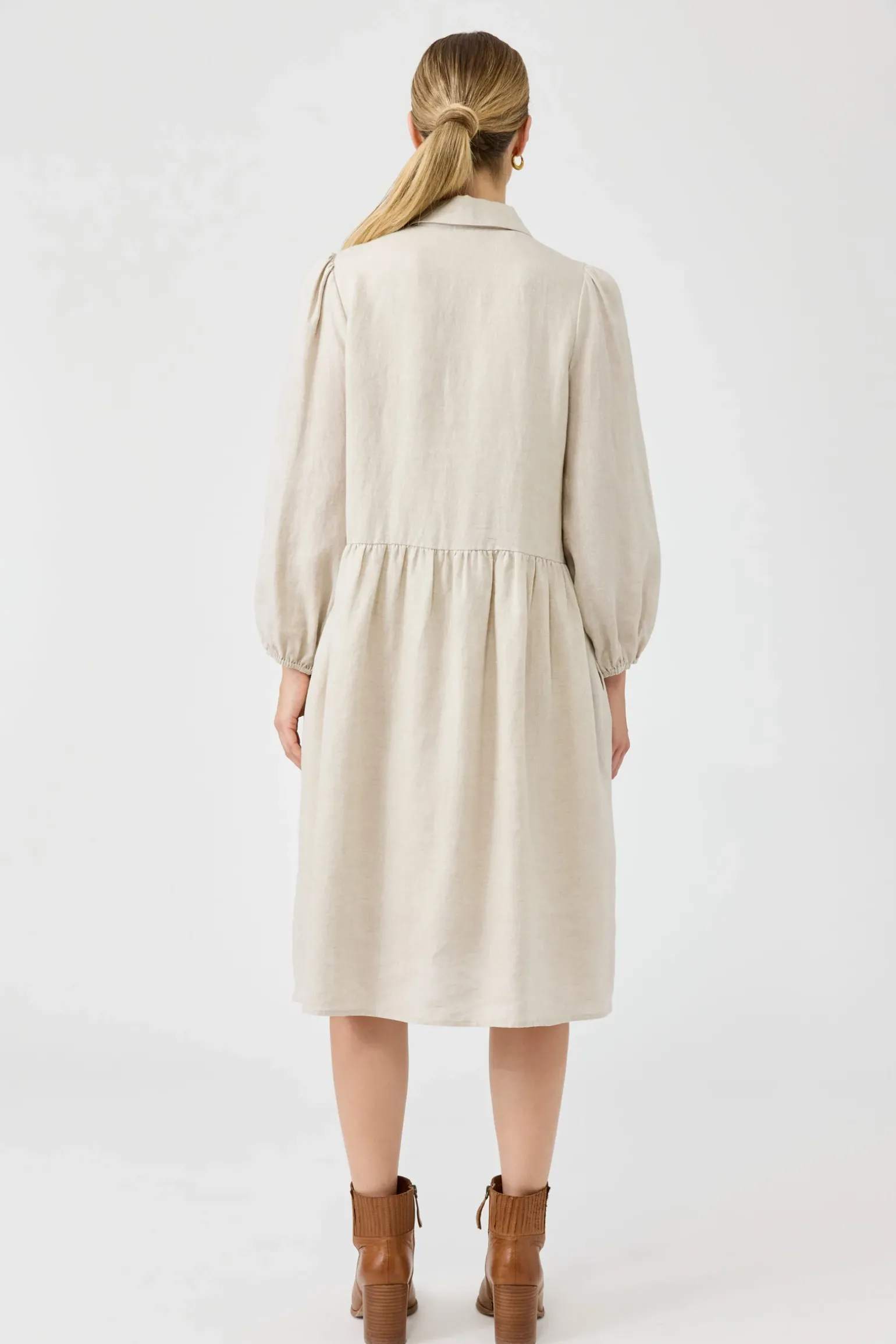 Studio Midi Shirt Dress - Tusk