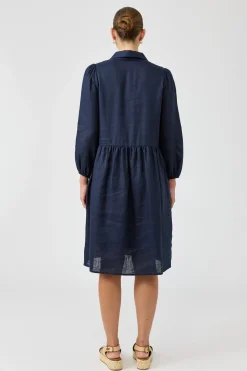 Studio Midi Shirt Dress - Navy