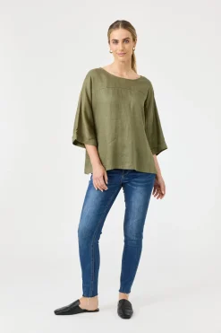 Studio Relaxed Top - Khaki