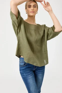 Studio Relaxed Top - Khaki