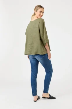 Studio Relaxed Top - Khaki