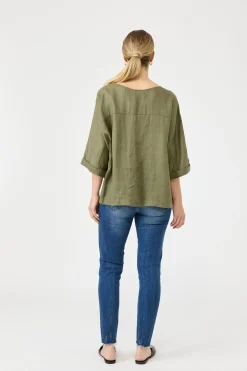 Studio Relaxed Top - Khaki