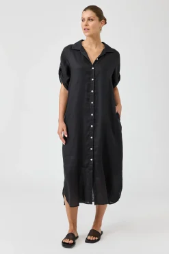Studio Shirt Dress - Ebony
