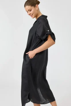 Studio Shirt Dress - Ebony