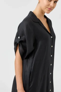 Studio Shirt Dress - Ebony