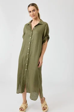 Studio Shirt Dress - Khaki