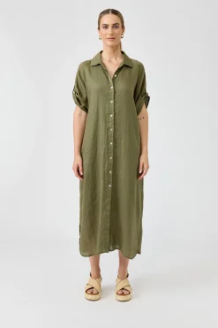 Studio Shirt Dress - Khaki