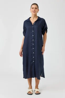 Studio Shirt Dress - Navy
