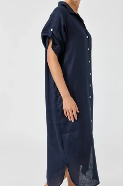 Studio Shirt Dress - Navy