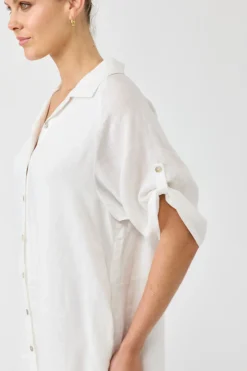 Studio Shirt Dress - Salt
