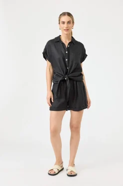 Studio Tie Shirt - Ebony