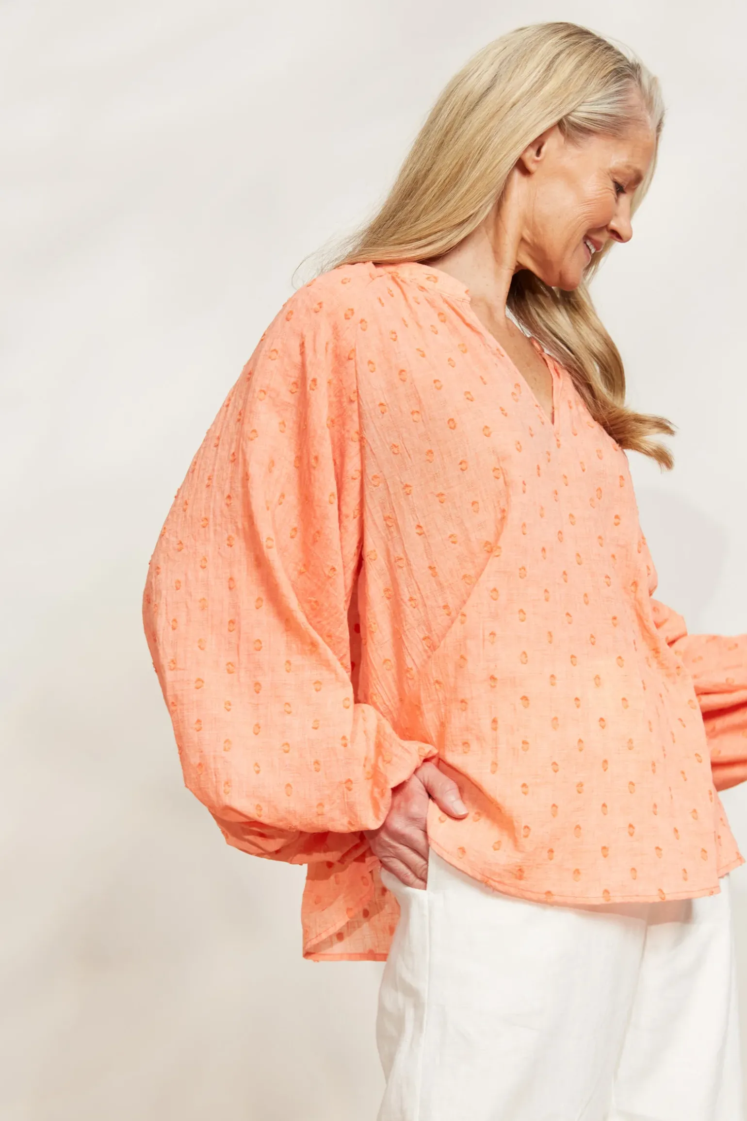 Zephyr Blouse - Papaya