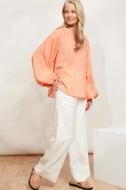 Zephyr Blouse - Papaya